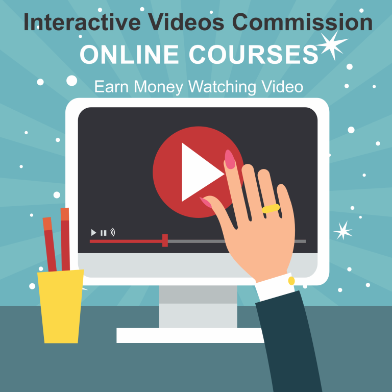 Interactive video earn commission, Interactive video, MLM earn commission, Watching video commission, affiliate commission, affiliate learnpress