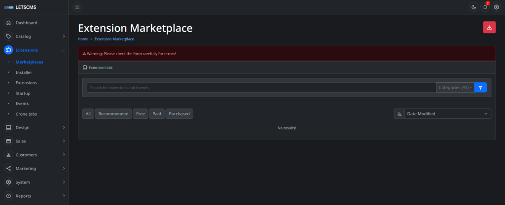 NodeJS good for an eCommerce website Extension Marketplace