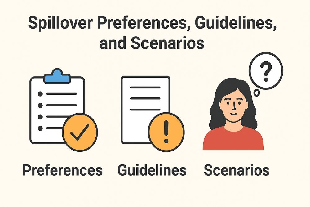 Spillover Preferences, Guidelines and Scenarios