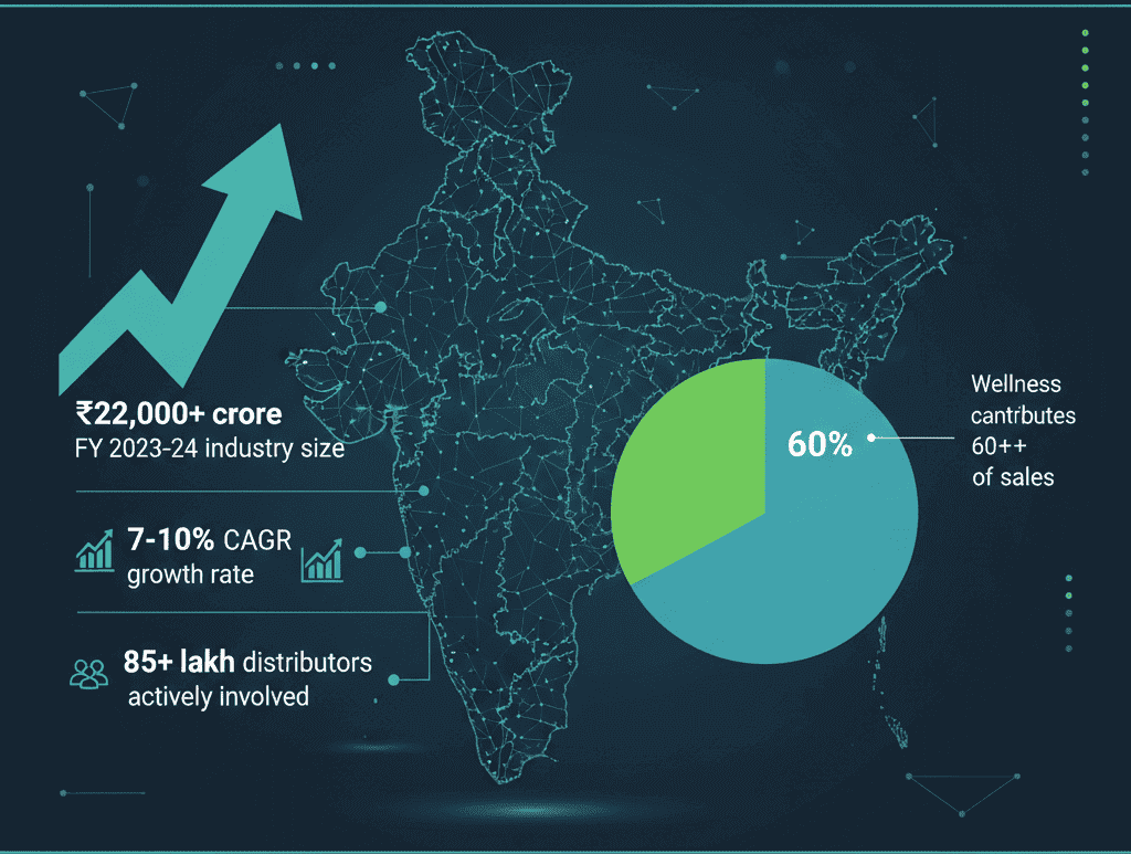 Direct selling industry growth in India chart 2025
