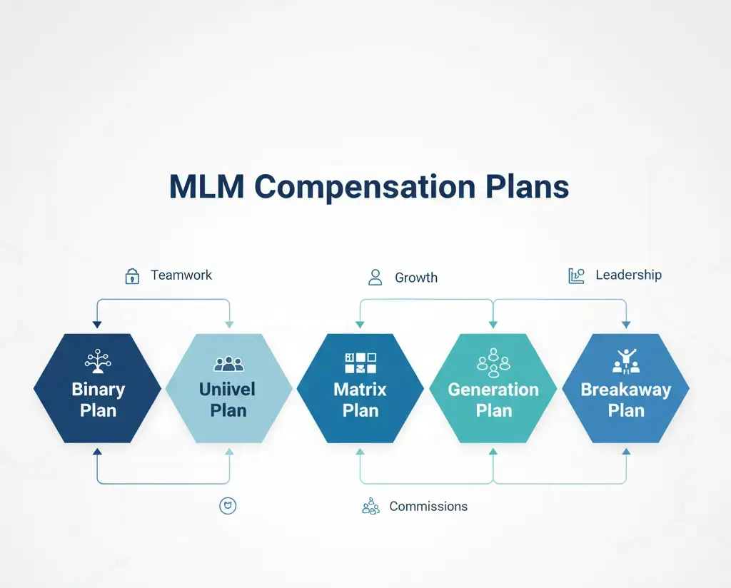 MLM Compensation Plan Types Diagram